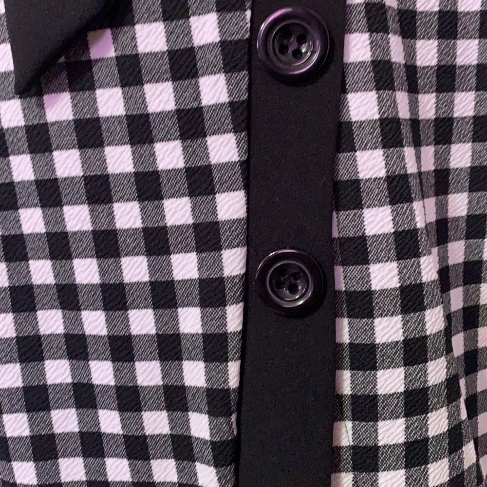 ❌DONATED❌Black White Gingham Paper Bag High Waist Tie Belt Skirt - Picture 7 of 12